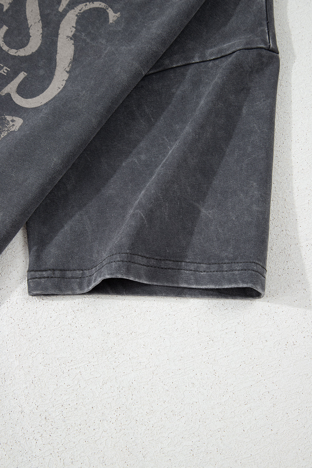 Dark Grey Kindness Butterflies Graphic Mineral Wash Loose Tee