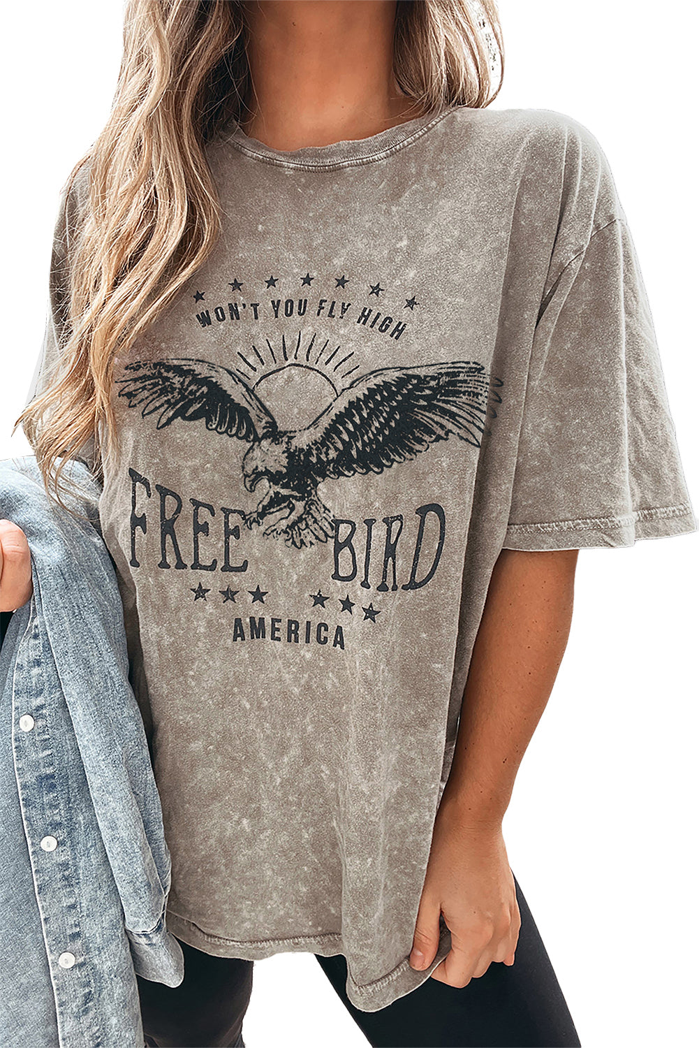 Parchment Mineral Washed Letter Graphic Top